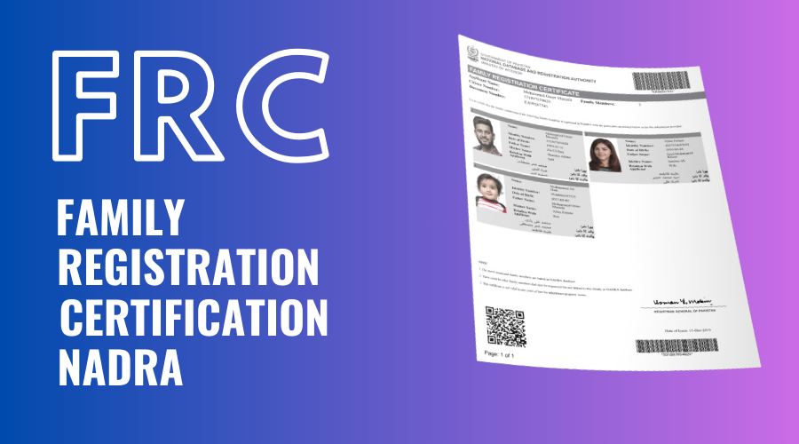 Apply Online FRC Nadra UK - (Family Registration Certificate) | NRC